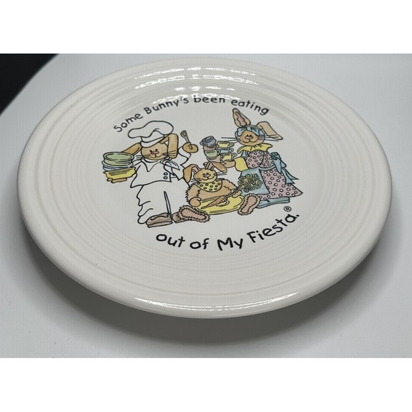 Fiesta Fiestaware Retired 3 Piece Child's Place Setting Rare Some Bunny 1990 NIB - Picture 2 of 8